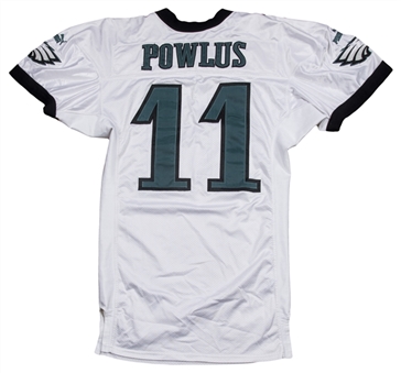 2000 Ron Powlus Game Used Philadelphia Eagles White Jersey (Eagles/MeiGray LOA)